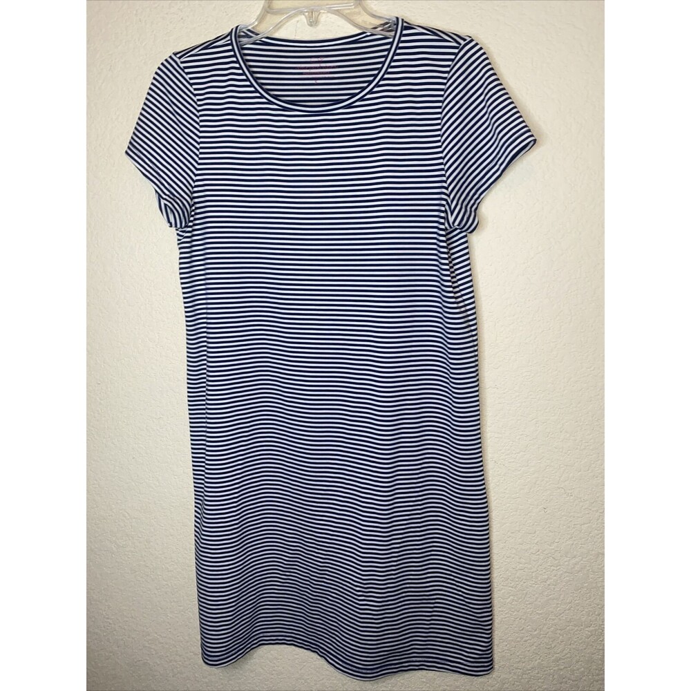 Vineyard Vines maxi midi Edgartown Stripe Shirt Dress S jersey boat nautical